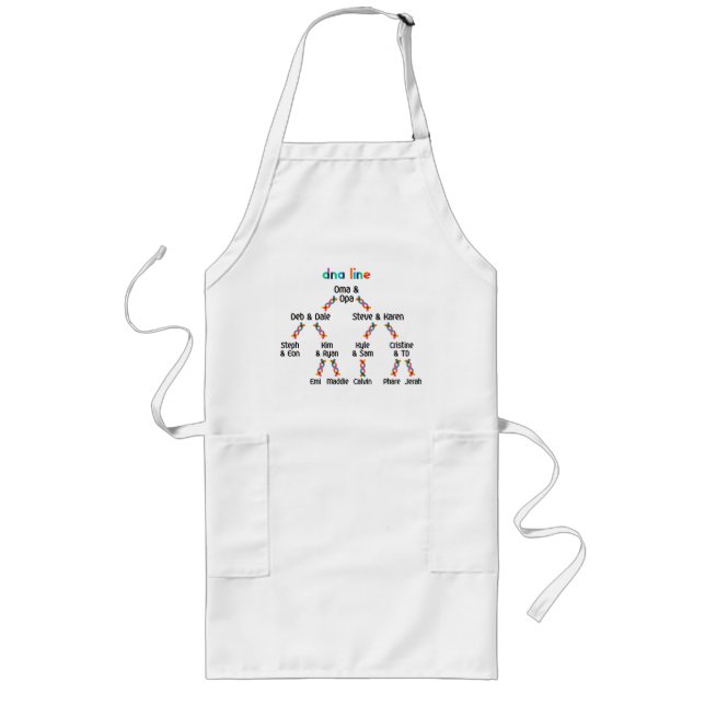 Delantal Largo apron de línea de ADN (Frente)