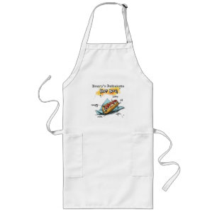 Delantal Largo Apron de parrilladas personalizadas con comida de