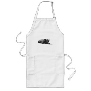 Delantal Largo Apron de perro de cocina tranquila