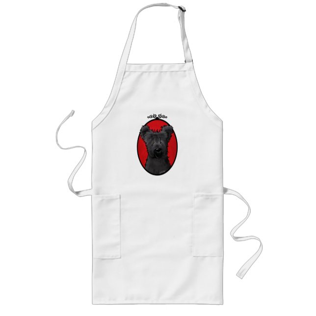 Delantal Largo Apron de pintura de barro negro (Frente)