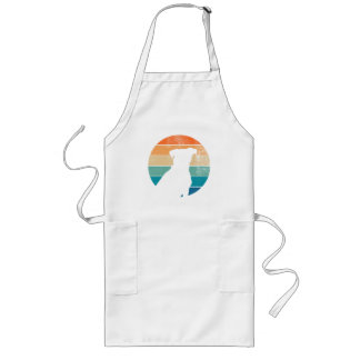 Delantal Largo Apron de silueta de perro retro - Amante de mascot