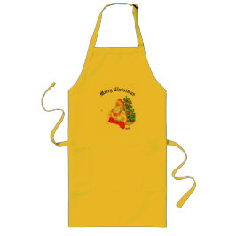 Delantal Largo Apron de vacaciones: Feliz Navidad