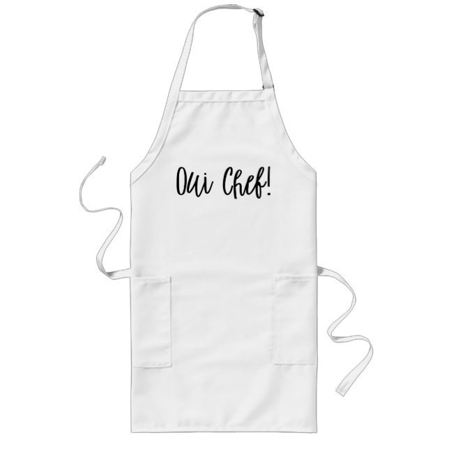 Delantal Largo Apron del chef francés Oui Chef (Frente)