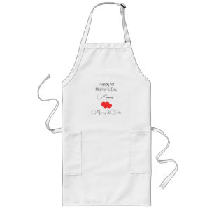 Delantal Largo Apron del Día de la Madre Personalizada - Texto Pe
