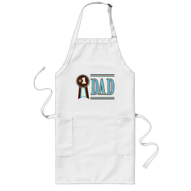 Delantal Largo Apron del Día del Padre de Número Uno (Frente)
