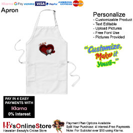 Delantal Largo Apron largo blanco de Heart Magic