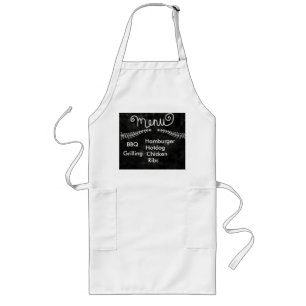 Delantal Largo Apron largo estilo de menú