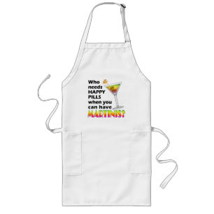 Delantal Largo Apron - Martinis v. Happy Pills