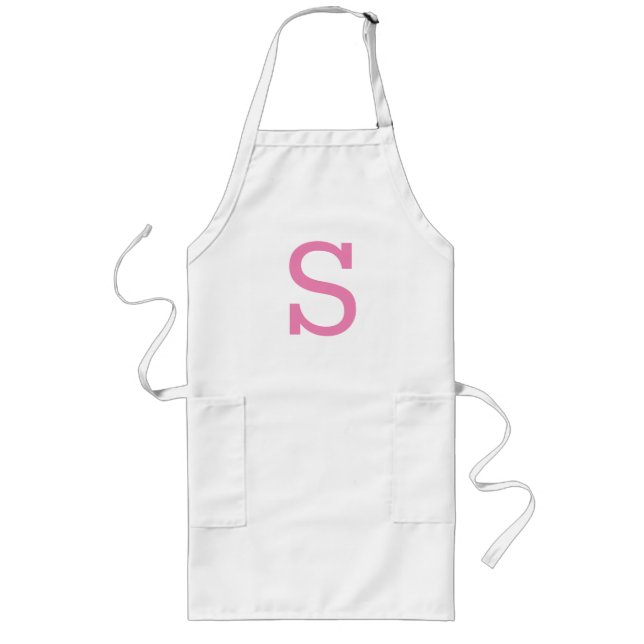 Delantal Largo Apron monogramado moderno (Frente)