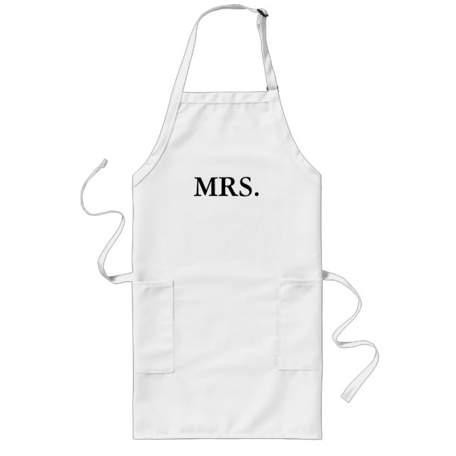 DELANTAL LARGO APRON-MR Y LA SRA. BRIDE Y GROOM (Frente)