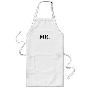 DELANTAL LARGO APRON-MR Y LA SRA. BRIDE Y GROOM