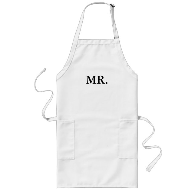DELANTAL LARGO APRON-MR Y LA SRA. BRIDE Y GROOM (Frente)