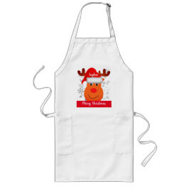 Delantal Largo Apron Navidades de renos personalizados festivos