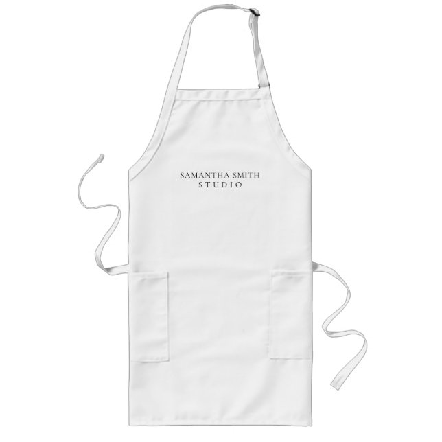 Delantal Largo Apron nombre de artista personalizado (Frente)