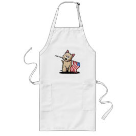 Delantal Largo Apron Patriótico Cairn Terrier de Estados Unidos