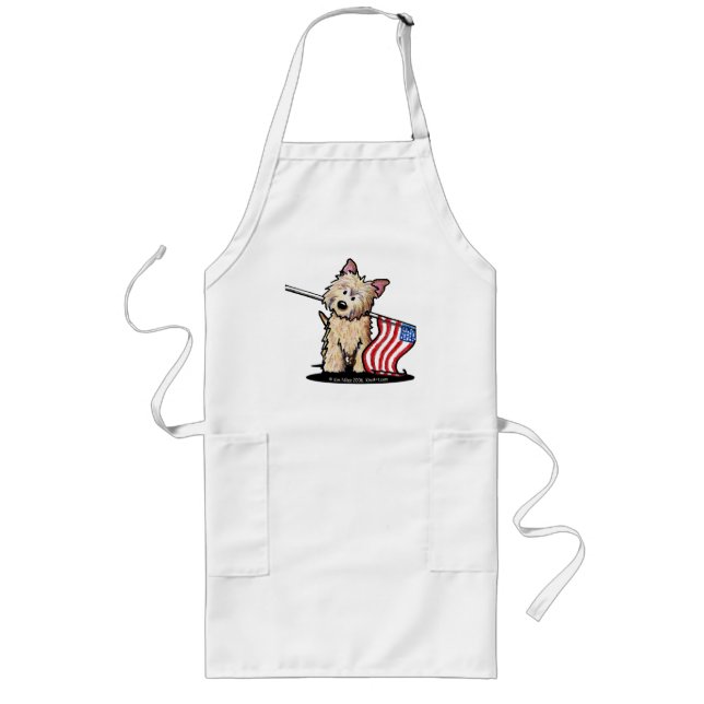 Delantal Largo Apron Patriótico Cairn Terrier de Estados Unidos (Frente)
