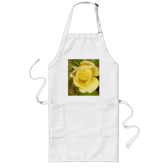 Delantal Largo Apron Rosebud amarillo (Frente)