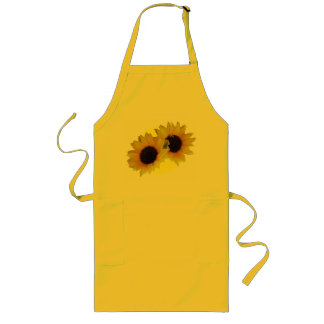 Delantal Largo Apron Sunny Sunflower BBQ Apron