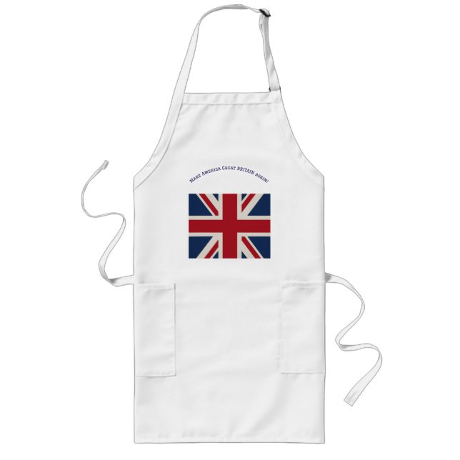 Delantal Largo Apron - Union Jack Flag with witty statement... (Frente)