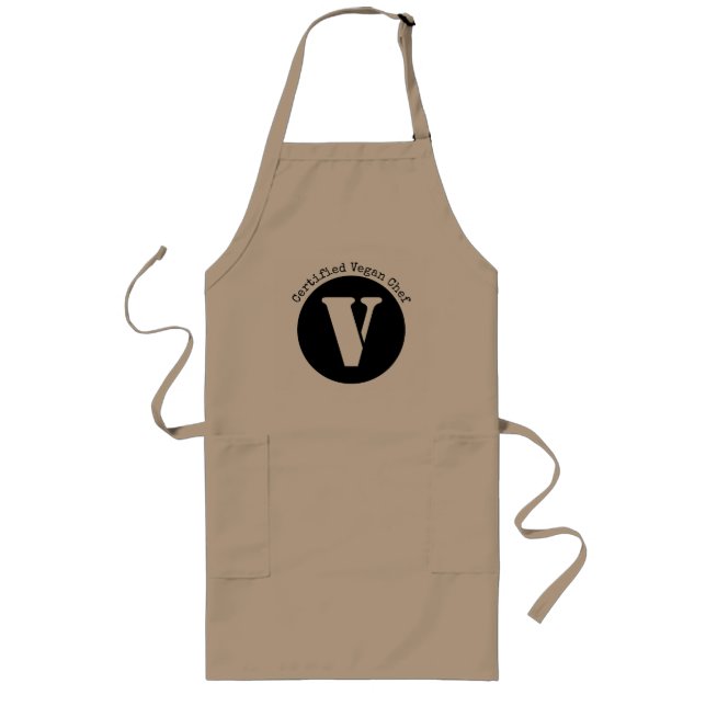 Delantal Largo Apron vegan Chef certificado (Frente)