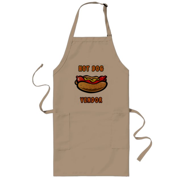 Delantal Largo Apron, vendedor de perros calientes (Frente)