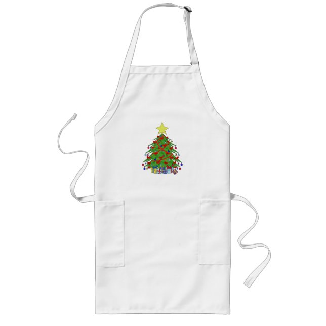 Delantal Largo árbol de Navidad (Frente)