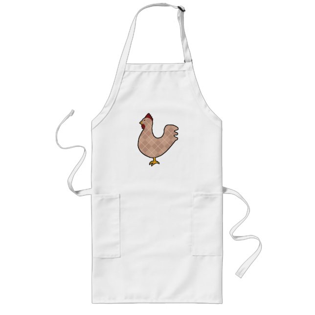 Delantal Largo Argyle Folk Art Rooster Apron (Frente)