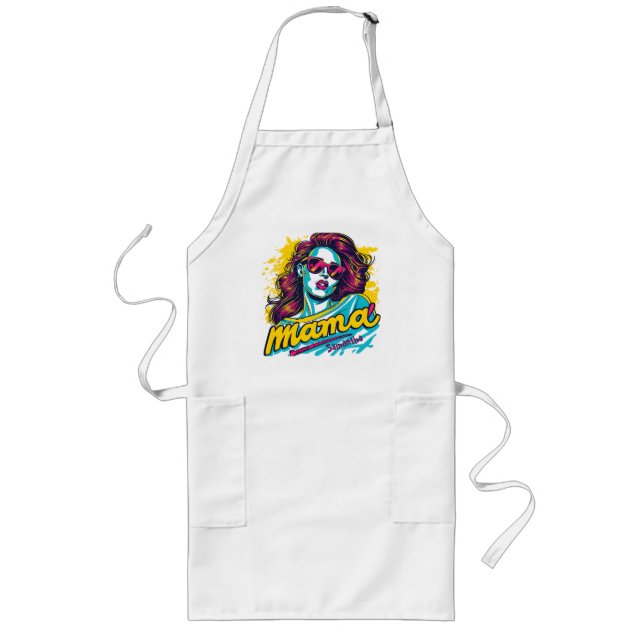 Delantal Largo Arte Retro Mama Pop Personalizado (12) (Frente)