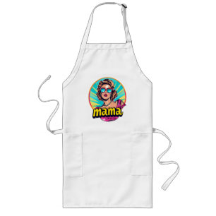 Delantal Largo Arte Retro Mama Pop Personalizado (3)