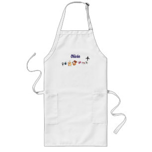 Delantal Largo Aventuras de viaje, lindo, personalizado