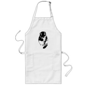 Delantal Largo Ayudante de ronroneo de cocina