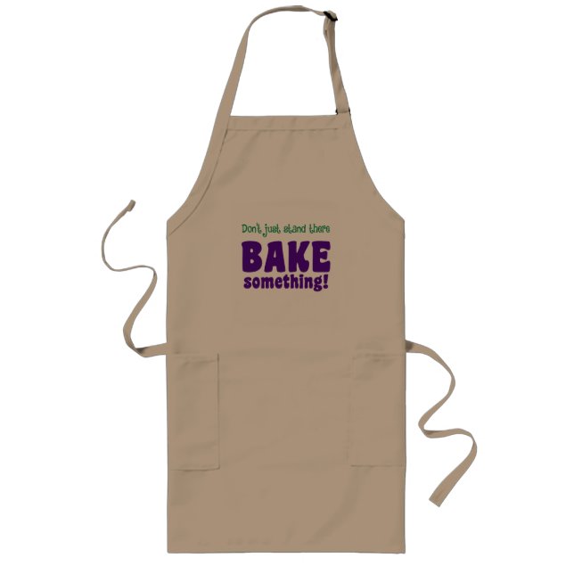 Delantal Largo "BAKE something!" Apron (Frente)