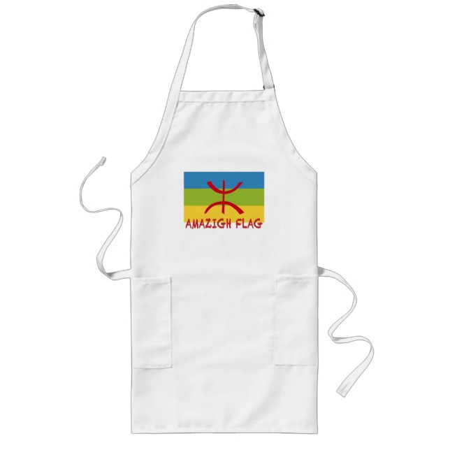 Delantal Largo Bandera amazigh - bandera bereber-Drapeau Amazigh (Frente)