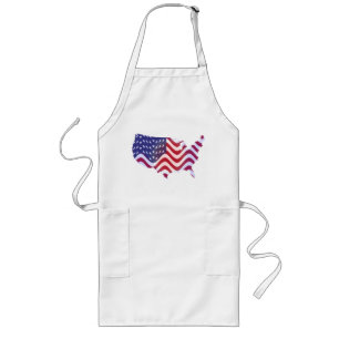 DELANTAL LARGO BANDERA AMERICANA ONDA