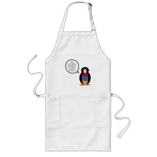 Delantal Largo Bandera armenia habla de la Sra. Penguin
