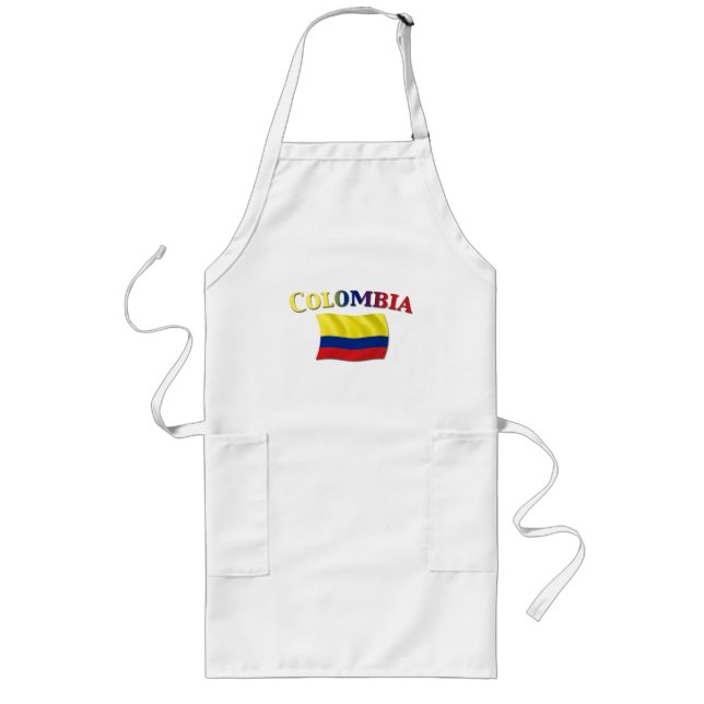 Delantal Largo Bandera colombiana 2 (Frente)