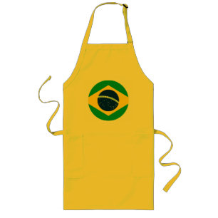 Delantal Largo Bandera de Brasil Apron