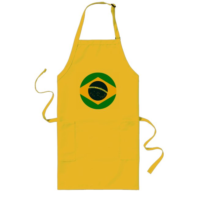 Delantal Largo Bandera de Brasil Apron (Frente)