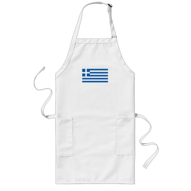 Delantal Largo Bandera de Grecia (Frente)