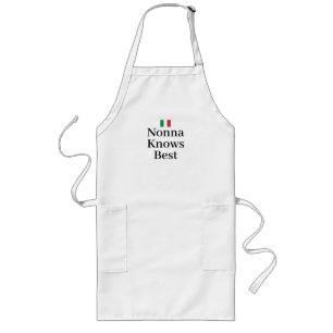 Delantal Largo Bandera de Italia Orgullo Italiano Europa Nonna