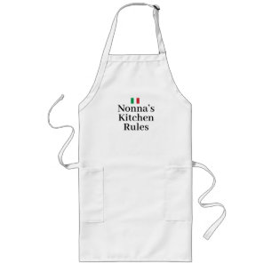 Delantal Largo Bandera de Italia Orgullo Italiano Europa Nonna