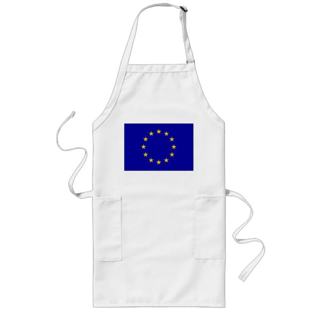 Delantal Largo Bandera de la Unión Europea (Frente)
