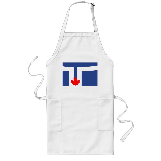 Delantal Largo Bandera de Toronto, Ontario Long Apron (Frente)