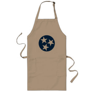 Delantal Largo Bandera del Estado de Tennessee Azul Estrellas Bla