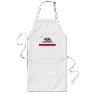 Delantal Largo Bandera del Oso de la República de California: Cal