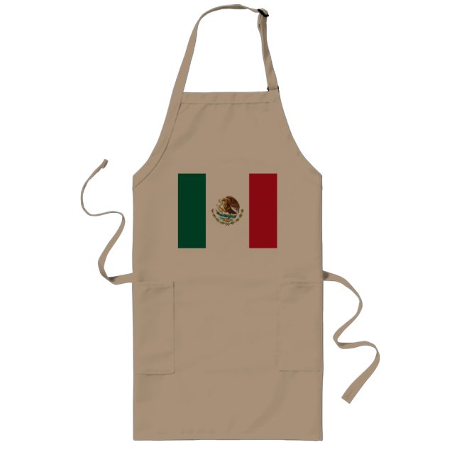 Delantal Largo Bandera mexicana - Bandera de México (Frente)