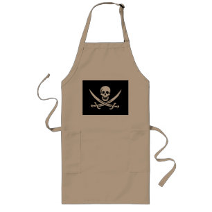 Delantal Largo Bandera Pirata