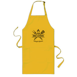 Delantal Largo BBQ Lovers King & Queen Apron | Couples Grill Gift