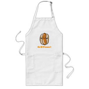 Delantal Largo BBQ Time Funny Hot Dog Personalizado