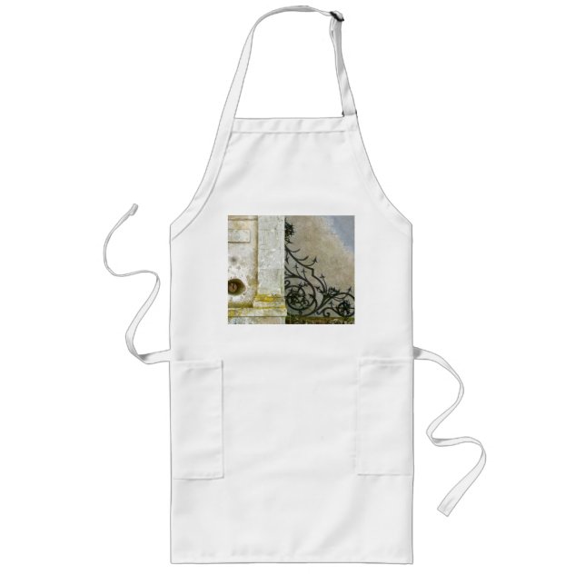 Delantal Largo Beautiful apron with French design (Frente)